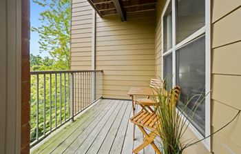Model Balcony at The Bluffs at Nine Mile Creek, Eden Prairie, MN, 55344
